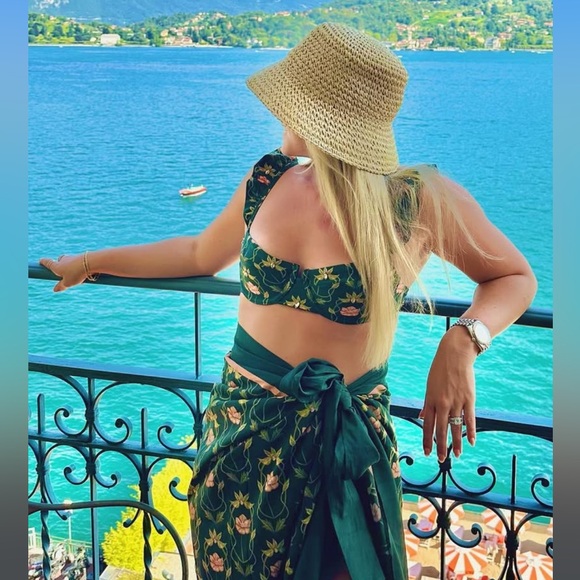 Agua by Agua Bendita Green Floral Swim Set - Picture 6 of 9